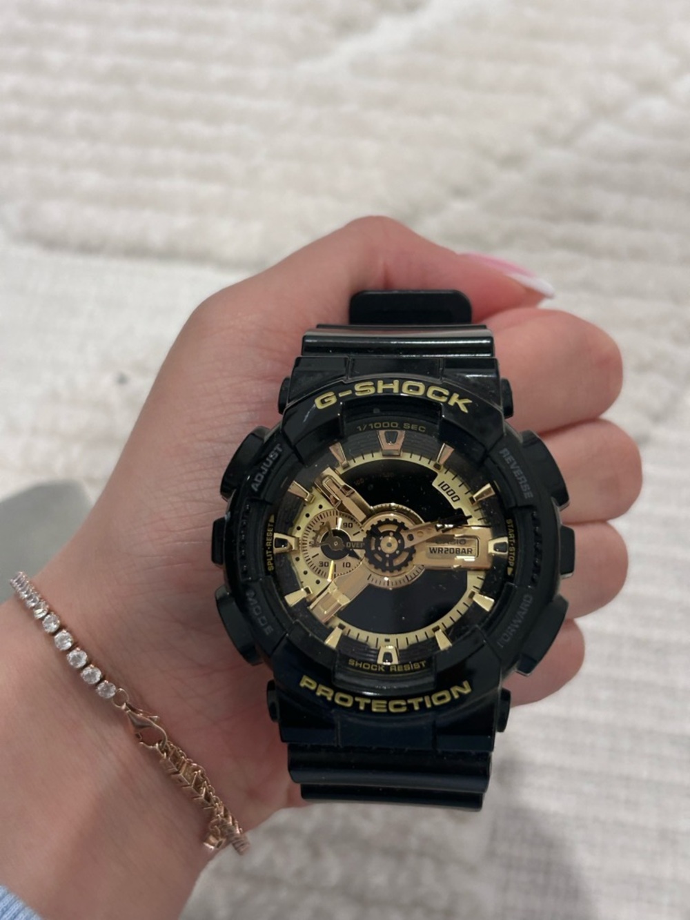 G-Shock Black and Gold Resin Sport Watch